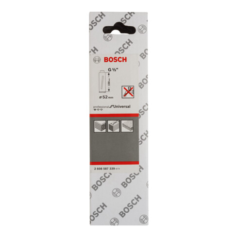 Bosch Diamanttrockenbohrkrone G 1/2", Standard for Universal 52 mm 150 mm 4, 7 mm