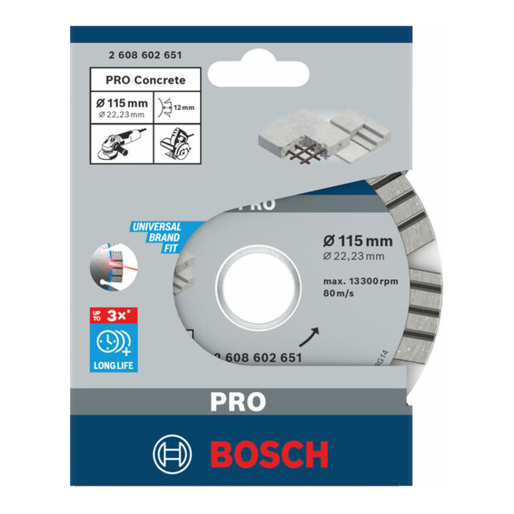 Bosch diamantzaagblad Best for Concrete 115 x 22,23 x 2,2 x 12 mm