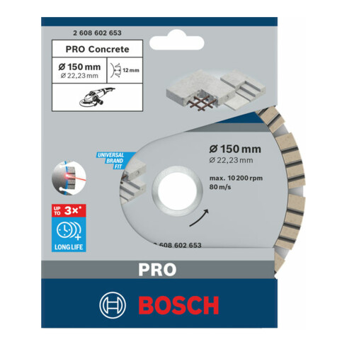 Bosch diamantzaagblad Best for Concrete 150 x 22,23 x 2,4 x 12 mm