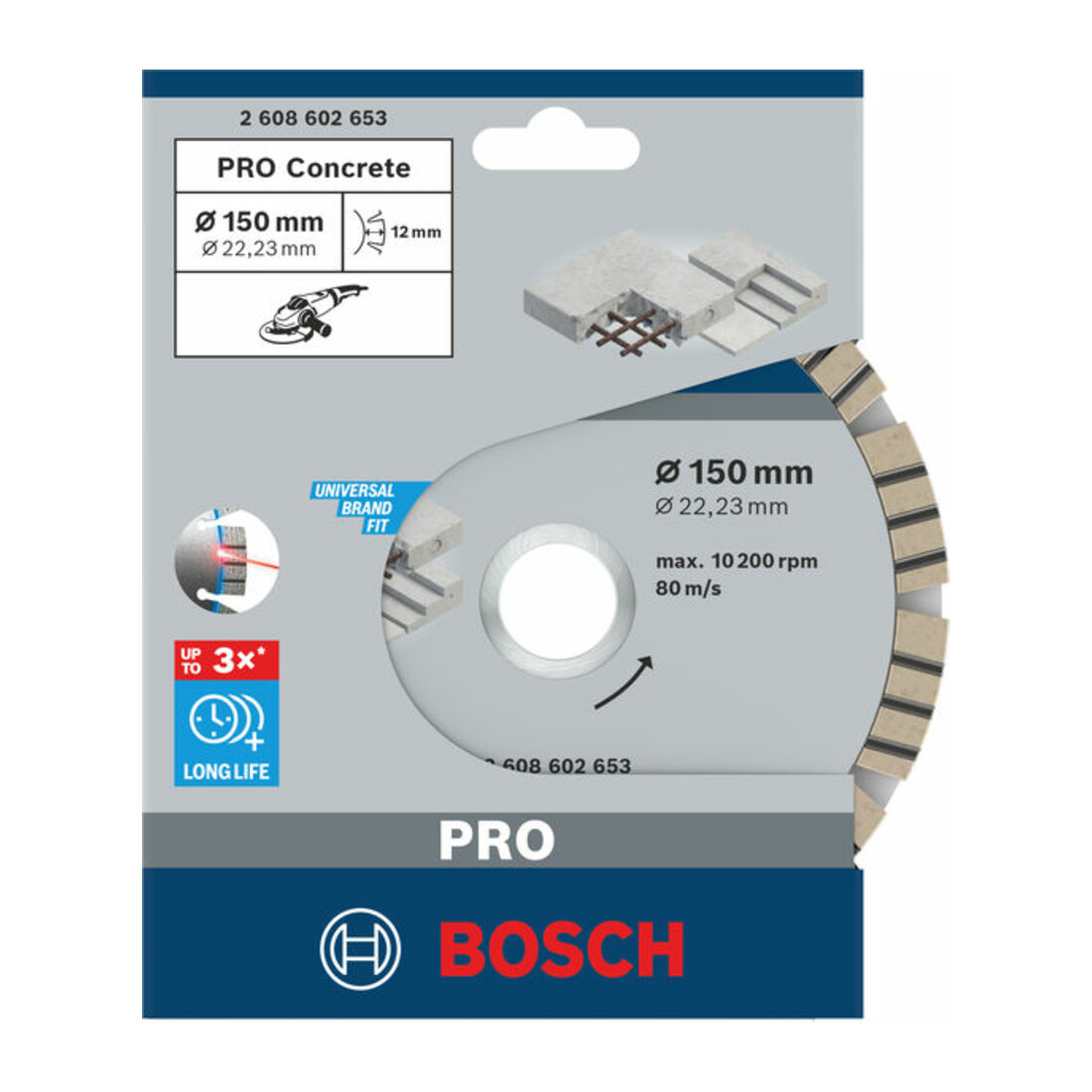 Bosch diamantzaagblad Best for Concrete 150 x 22,23 x 2,4 x 12 mm