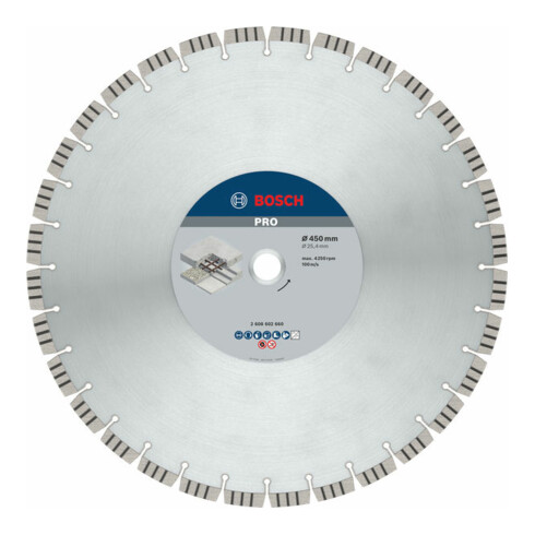 Bosch diamantzaagblad Best for Concrete 450 x 25,40 x 3,6 x 12 mm