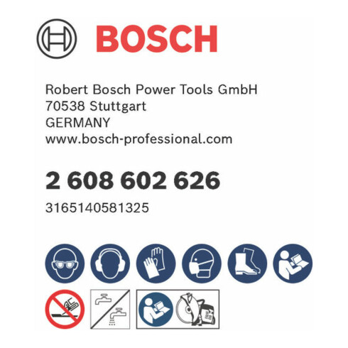Bosch diamantzaagblad Standard for Asphalt 400 x 20,00/25,40 x 3,6 x 8 mm