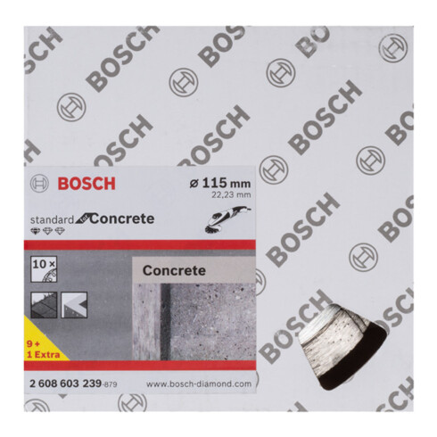 Bosch diamantzaagblad Standard for Concrete, 115 x 22,23 x 1,6 x 10 mm