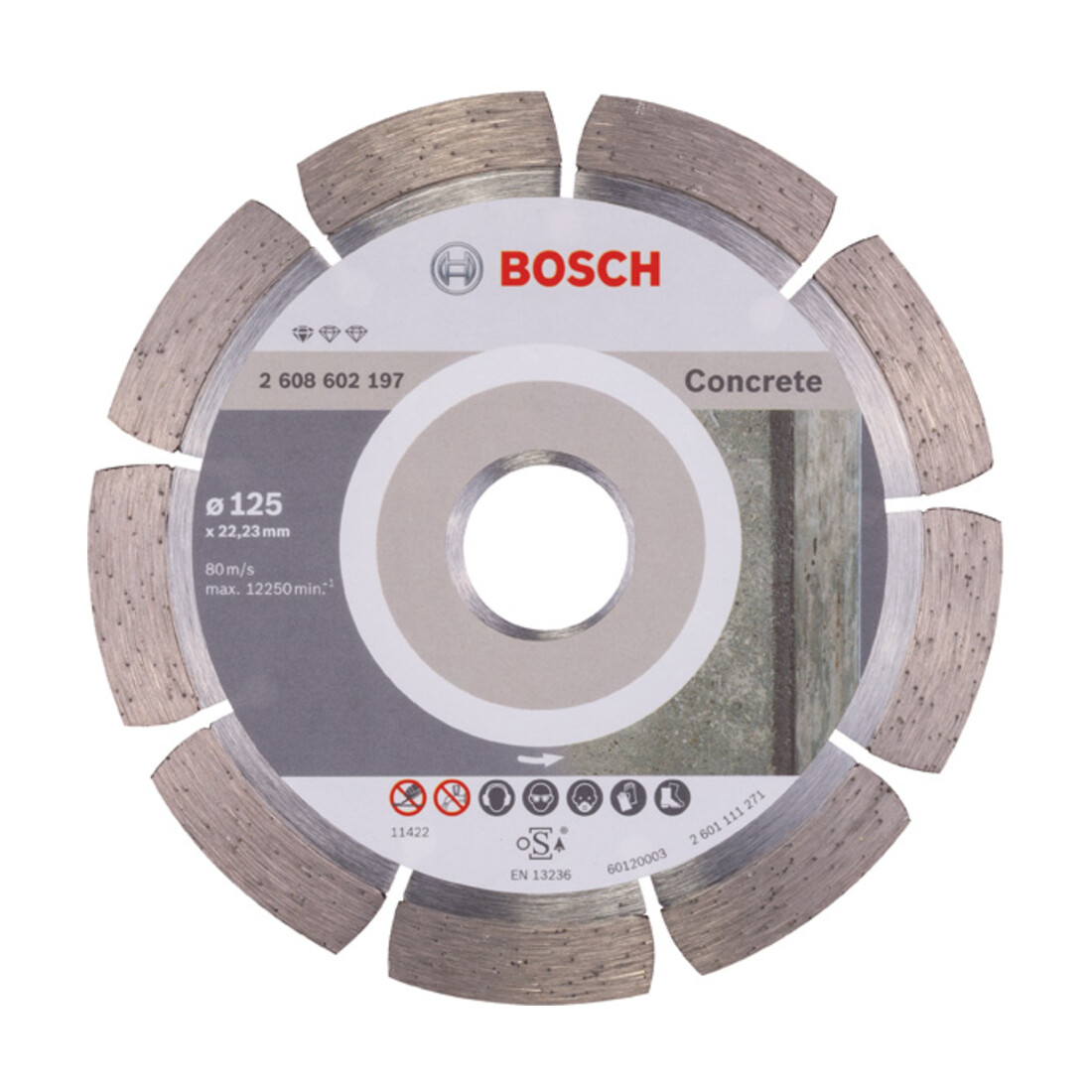 Bosch diamantzaagblad Standard for Concrete, 125 x 22,23 x 1,6 x 10 mm