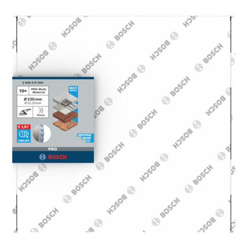 Bosch diamantzaagblad Standard for Universal, 230 x 22,23 x 2,6 x 10 mm
