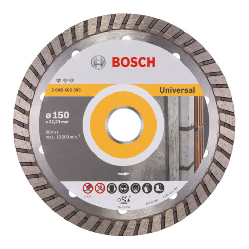 Bosch diamantzaagblad Standard for Universal Turbo 150 x 22,23 x 2,5 x 10 mm