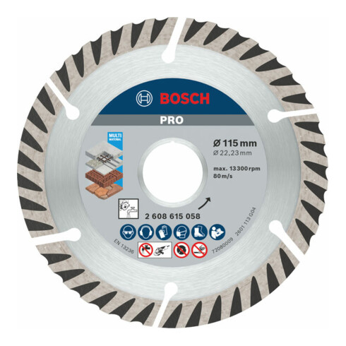Bosch diamantzaagblad Standard voor Universal, 115 x 22,23 x 2 x 10 mm