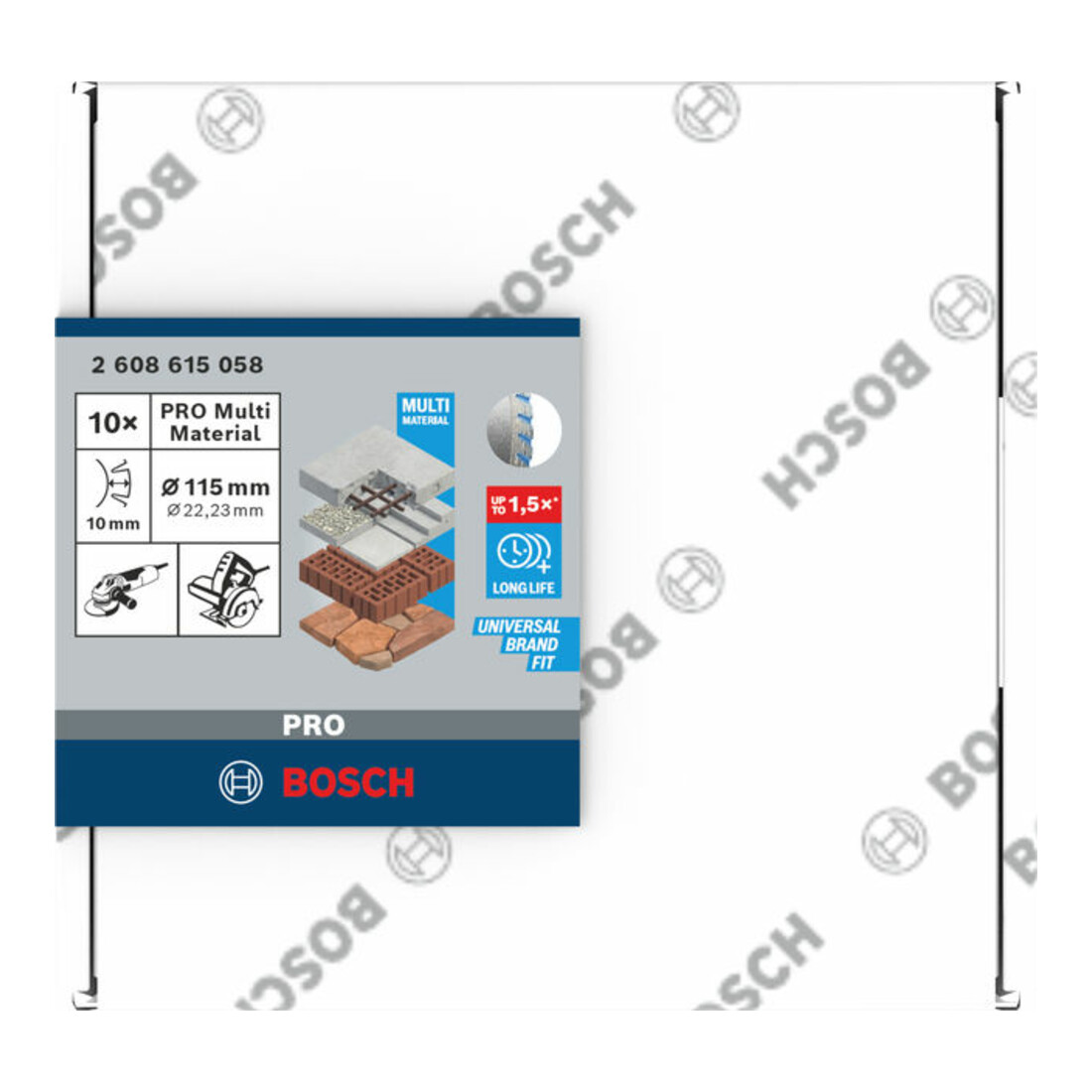 Bosch diamantzaagblad Standard voor Universal, 115 x 22,23 x 2 x 10 mm