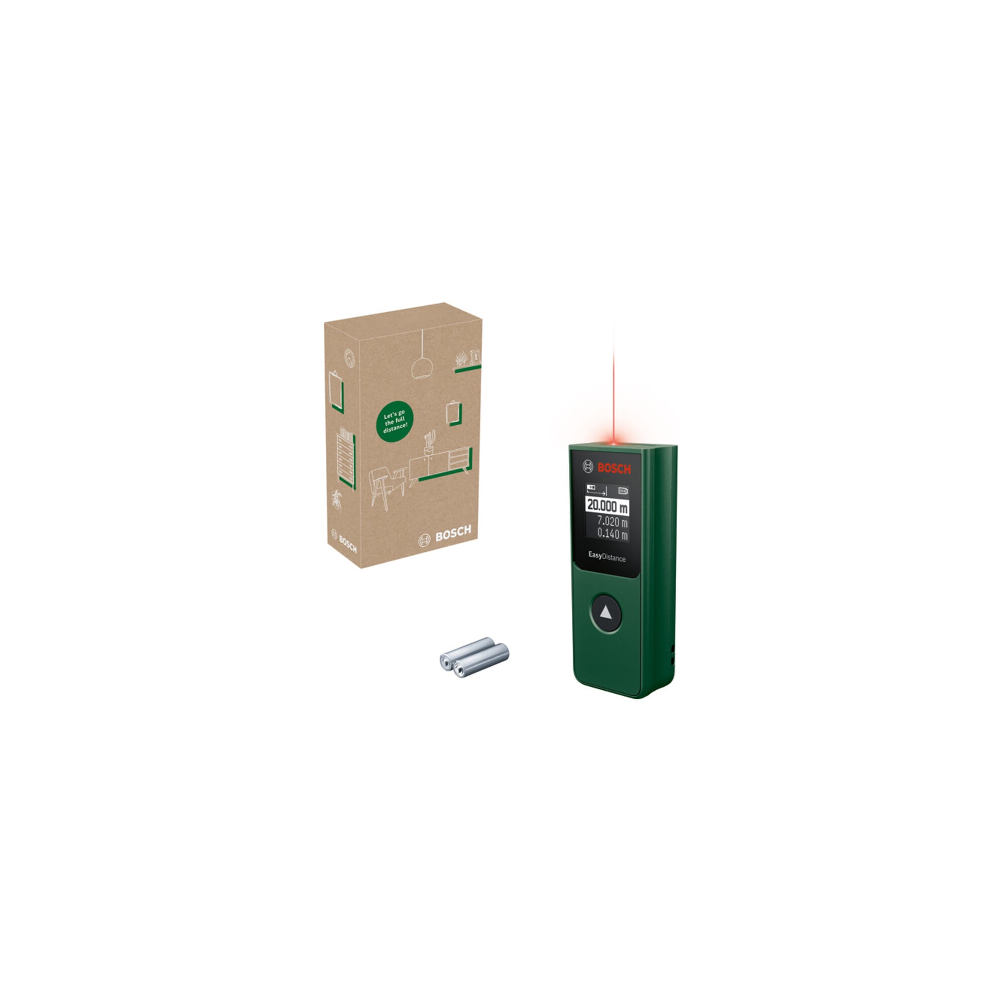 BOSCH Digitaler Laser-Entfernungsmesser EasyDistance 20, eCommerce-Karton