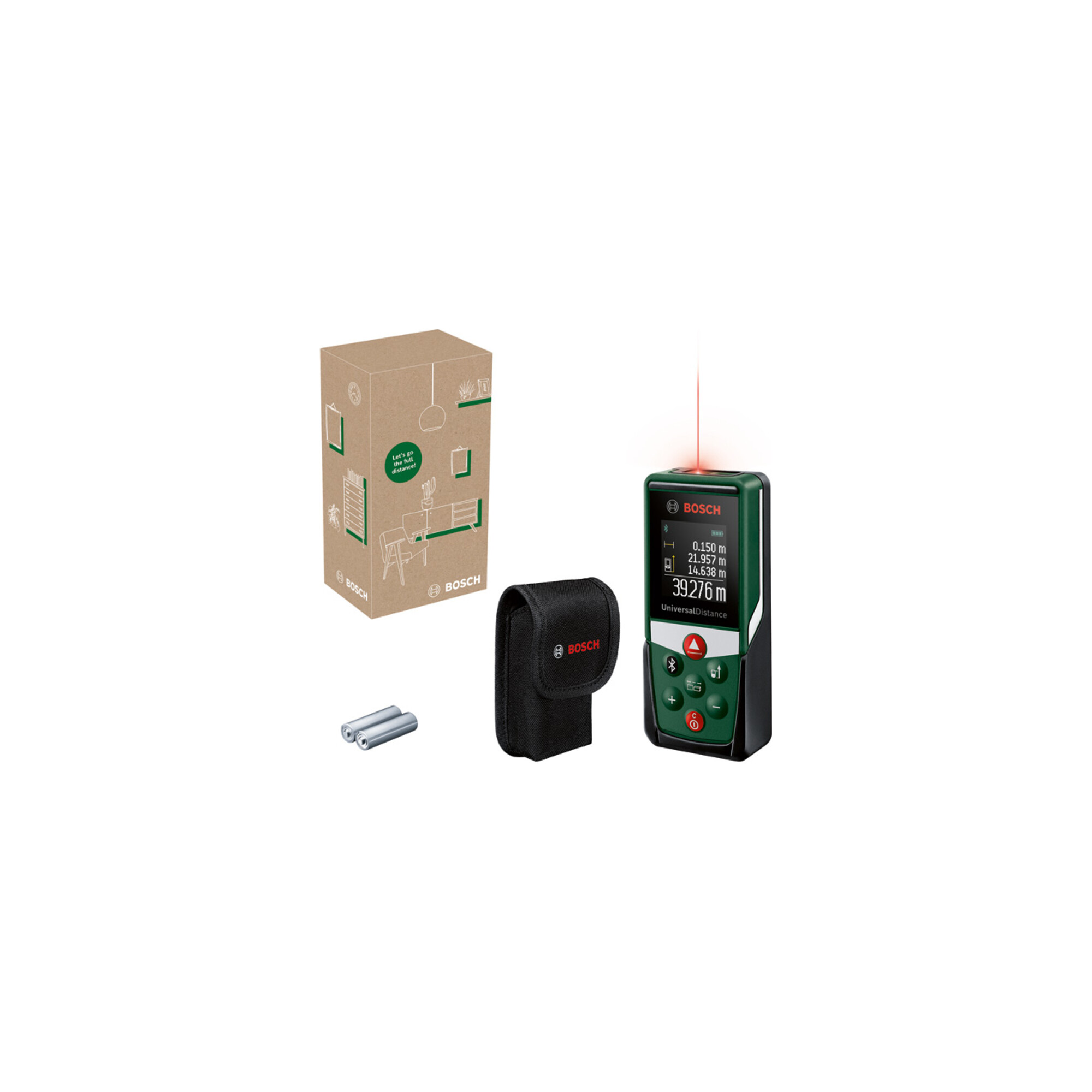 BOSCH Digitaler Laser-Entfernungsmesser UniversalDistance 40C, eCommerce-Karton