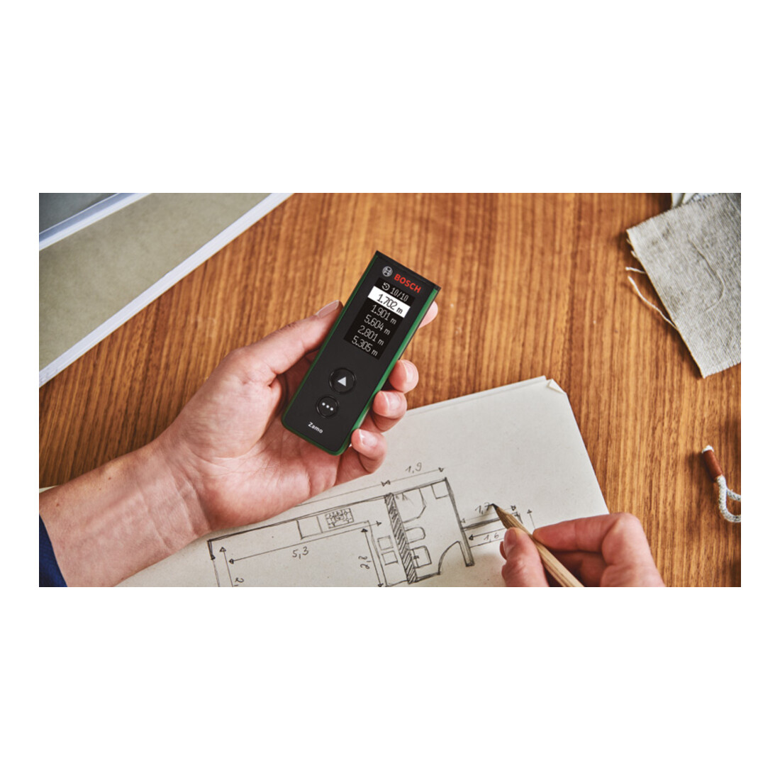 Bosch Digitaler Laser-Entfernungsmesser Zamo, eCommerce-Karton