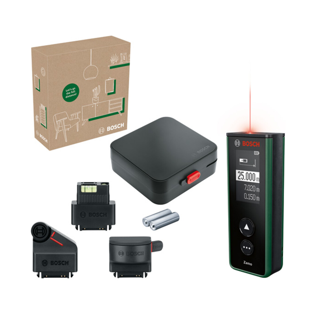 Bosch Digitaler Laser-Entfernungsmesser Zamo Set, eCommerce-Karton