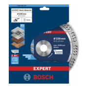 Bosch Dischi per troncatura diamantati MultiMaterial EXPERT 230 x 22,23 x 2,4 x 15 mm per smerigliatrici angolari grandi con ghiera di serraggio-5