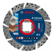 Bosch Dischi per troncatura diamantati MultiMaterial X-LOCK EXPERT 125 x 22,23 x 2,4 x 12 mm per smerigliatrici angolari con X-LOCK e con ghiera di serraggio