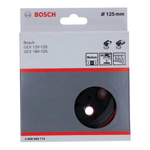 Bosch Disco abrasivo a 8 fori, 125mm, medio, per GEX 12V-125, GEX 18V-125 Professional