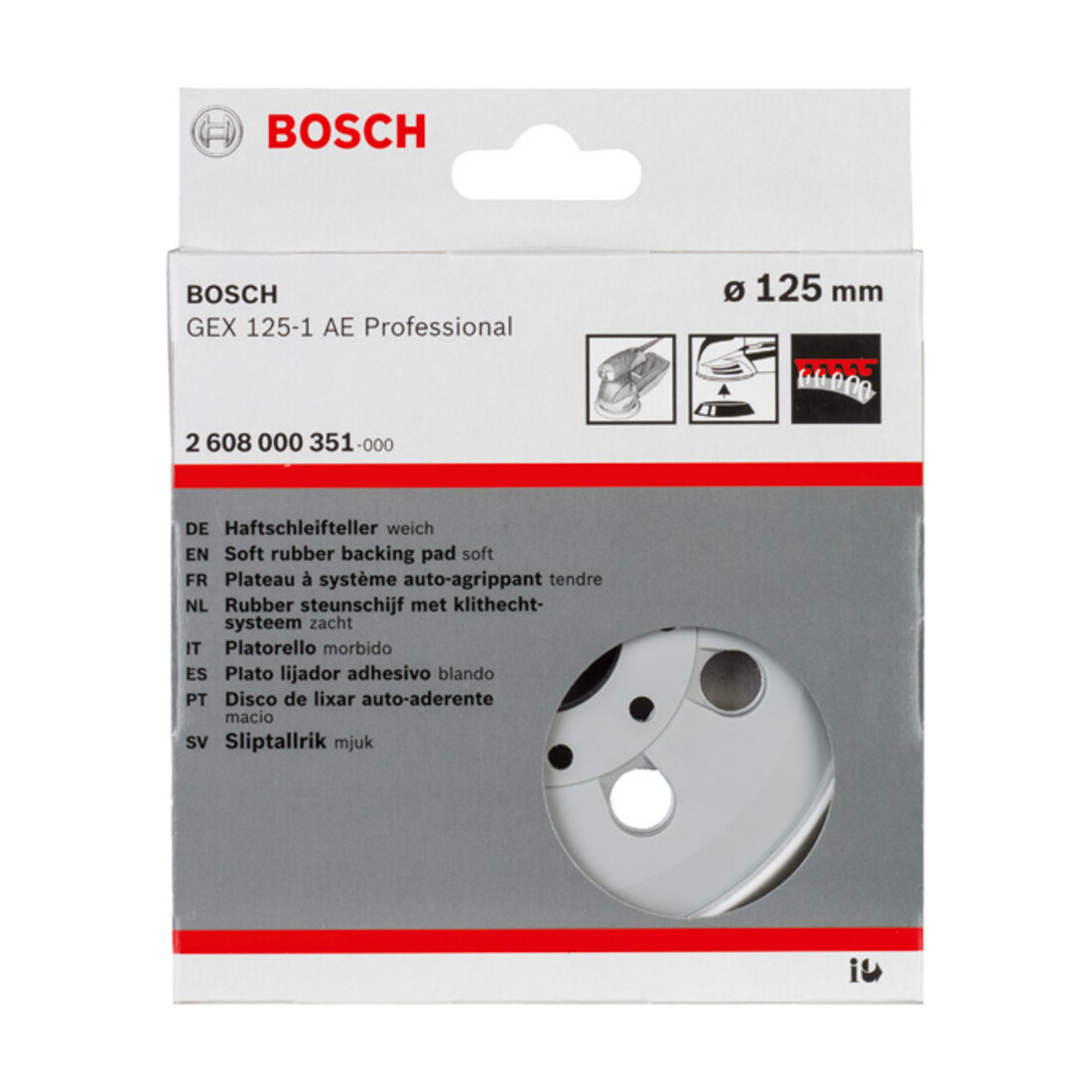 Bosch Disco abrasivo extra soft 125mm per GEX 125-1 AE Professional