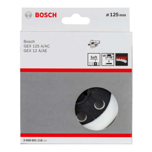 Bosch Disco abrasivo morbido 125mm per GEX 12 A GEX 12 AE GEX 125 A GEX 125 AC