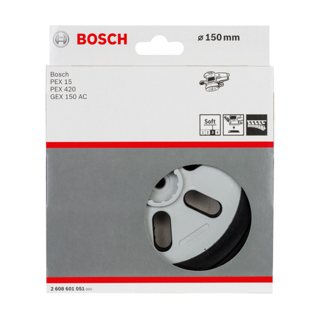 Bosch Disco abrasivo morbido 150mm per GEX 150 AC PEX 15 AE
