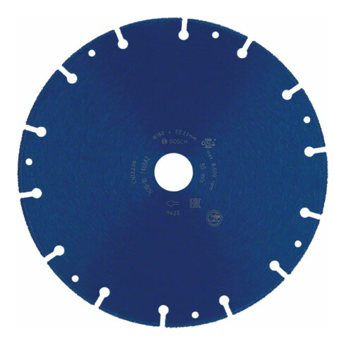 Bosch Disco da taglio diamantato EXPERT Metal Wheel 180x22,23mm, per smerigliatrici angolari grandi con dado di serraggio