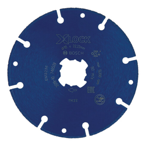 Bosch Disco da taglio diamantato EXPERT Metal Wheel X-LOCK 115x22,23mm per smerigliatrici angolari con X-LOCK e dado di serraggio
