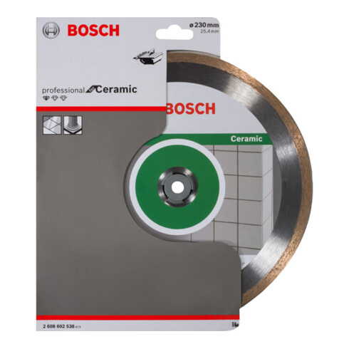 Bosch Disco da taglio diamantato Standard for Ceramic 230x25,40x1,6x7mm