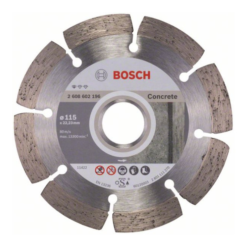 Bosch Disco da taglio diamantato Standard for Concrete 115x22,23x1,6x10mm