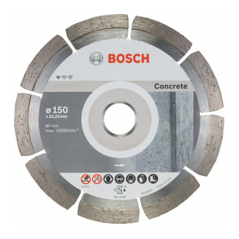 Bosch Disco da taglio diamantato Standard for Concrete 150x22,23x2x10mm