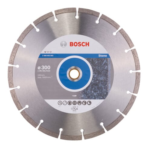 Bosch Disco da taglio diamantato Standard for Stone 300x20,00/25,40x3,1x10mm