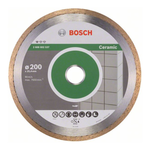 Bosch Disco da taglio diamantato Standard for Ceramic 200x25,40x1,6x7mm