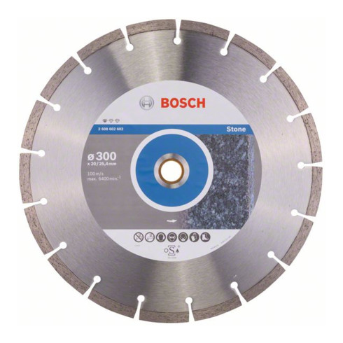 Bosch Disco da taglio diamantato Standard for Stone 300x20,00/25,40x3,1x10mm