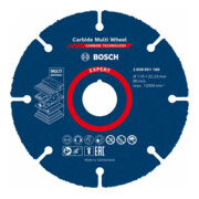 Bosch Disco da taglio EXPERT Carbide Multi Wheel 115mm 22,23mm per smerigliatrici angolari con X-LOCK e dado di serraggio
