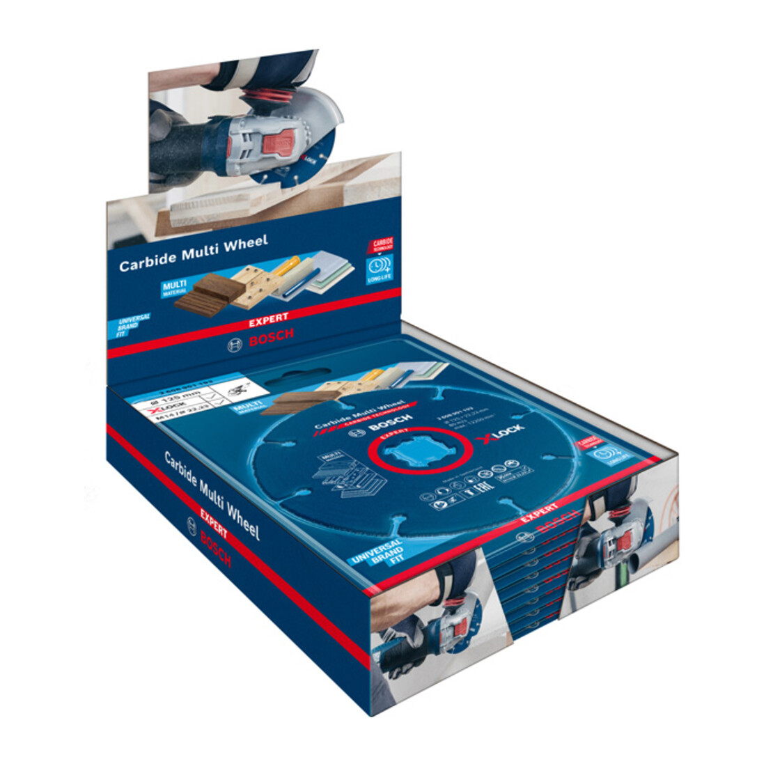 Bosch Disco da taglio EXPERT Carbide Multi Wheel X-LOCK, 125mm, 22,23mm, per piccole smerigliatrici angolari