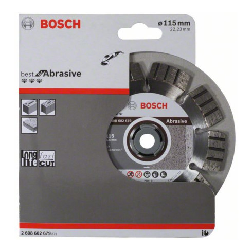 Bosch Disco da taglio diamantato Best for Abrasive 115x22,23x2,2x12mm