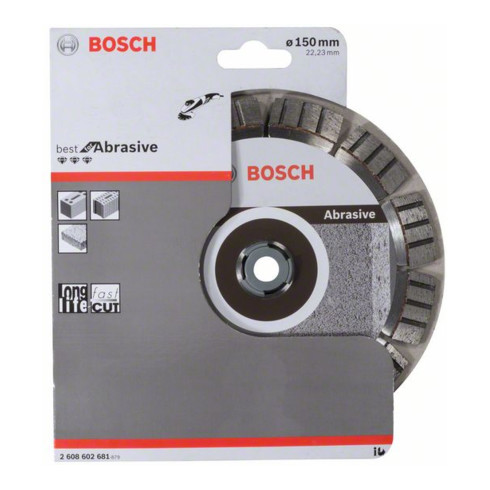Bosch Disco da taglio diamantato Best for Abrasive 150x22,23x2,4x12mm