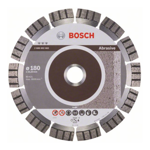 Bosch Disco da taglio diamantato Best for Abrasive 180x22,23x2,4x12mm