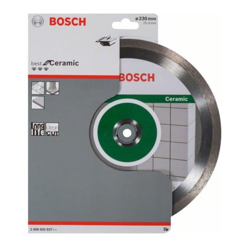 Bosch Disco da taglio diamantato Best for Ceramic 230x25,40x2,4x10mm