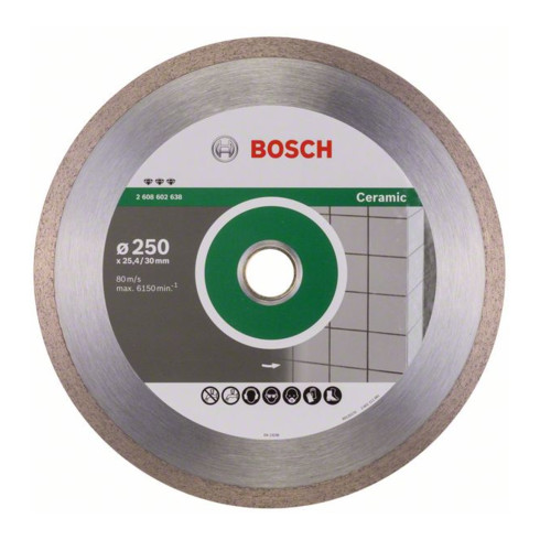 Bosch Disco da taglio diamantato Best for Ceramic 250x30/25,40x2,4x10mm