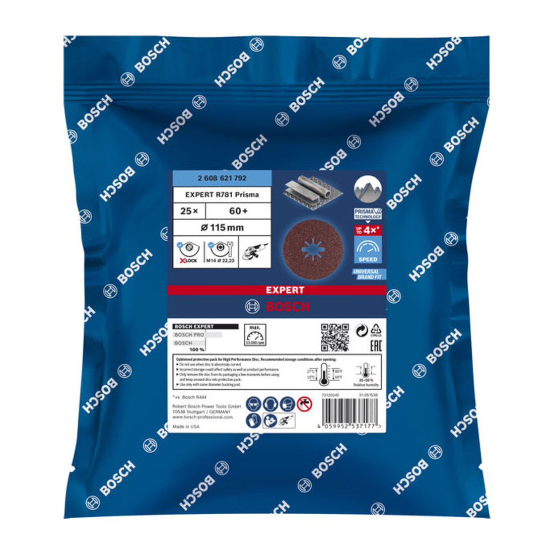 Bosch Disco in fibra EXPERT R781 Prisma Ceramic X-LOCK
