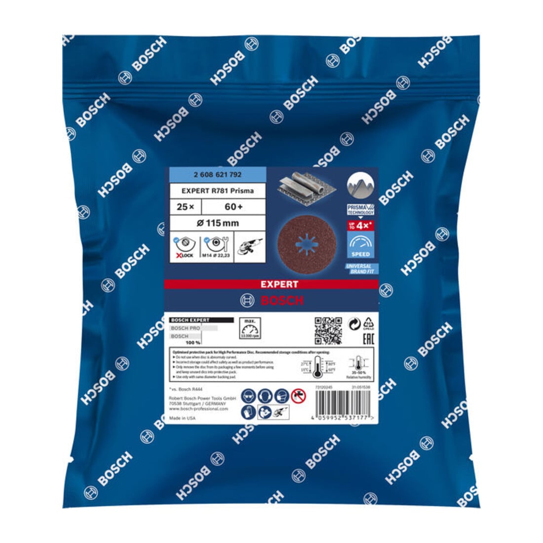 Bosch Disco in fibra EXPERT R781 Prisma Ceramic X-LOCK