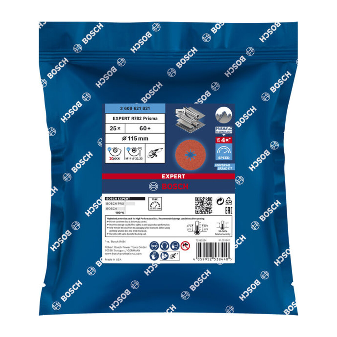 Bosch Disco in fibra EXPERT R782 Prisma Ceramic X-LOCK