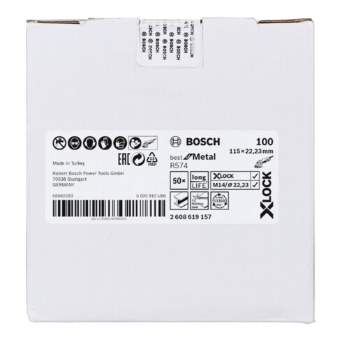 Bosch Disco in fibra X-LOCK R574 Best for Metal