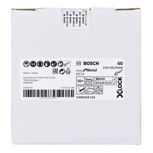 Bosch Disco in fibra X-LOCK R574 Best for Metal