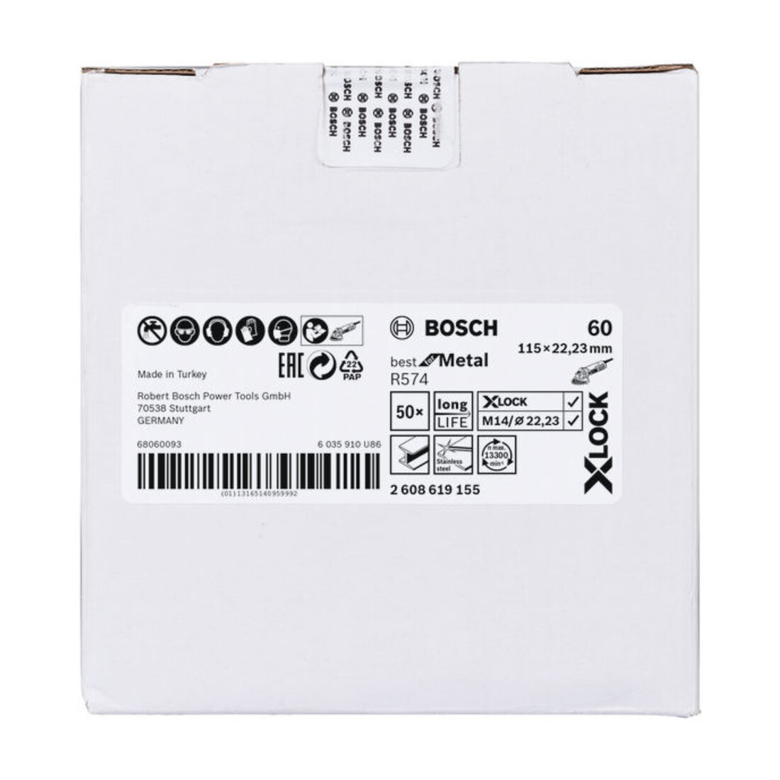 Bosch Disco in fibra X-LOCK R574 Best for Metal
