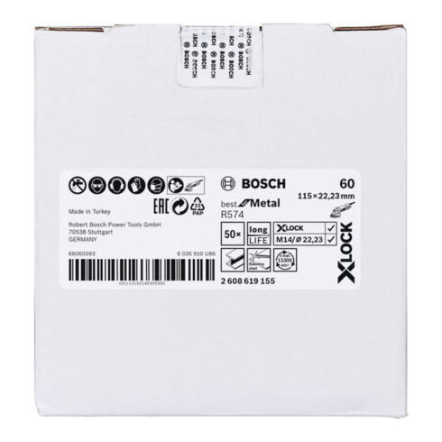 Bosch Disco in fibra X-LOCK R574 Best for Metal