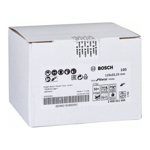 Bosch Disco in fibra R780 Best for Metal and Inox, per smerigliatrice angolare