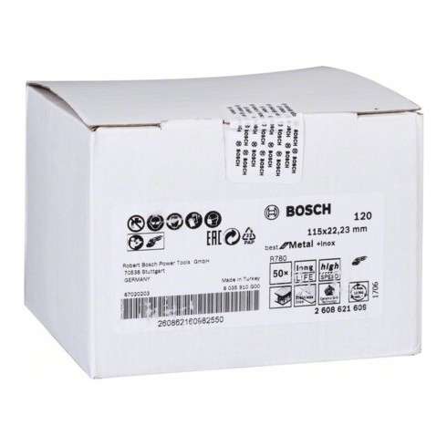 Bosch Disco in fibra R780 Best for Metal and Inox, per smerigliatrice angolare