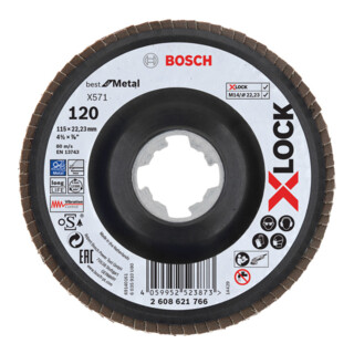 Bosch Disco lamellare X-LOCK X571 Best for Metal 115mm
