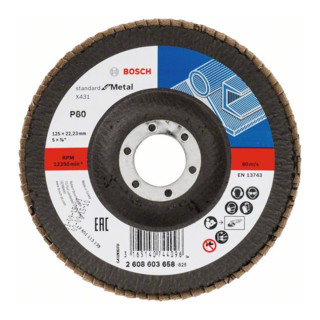 Bosch Disco lamellare X431 Standard for Metal, angolato