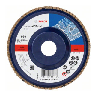 Bosch Disco lamellare X431 Standard for Metal, supporto in plastica