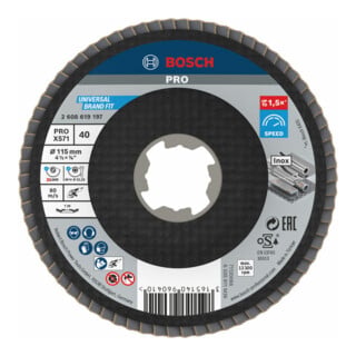 Bosch Disco lamellare X571 Best for Metal, angolato, fibra